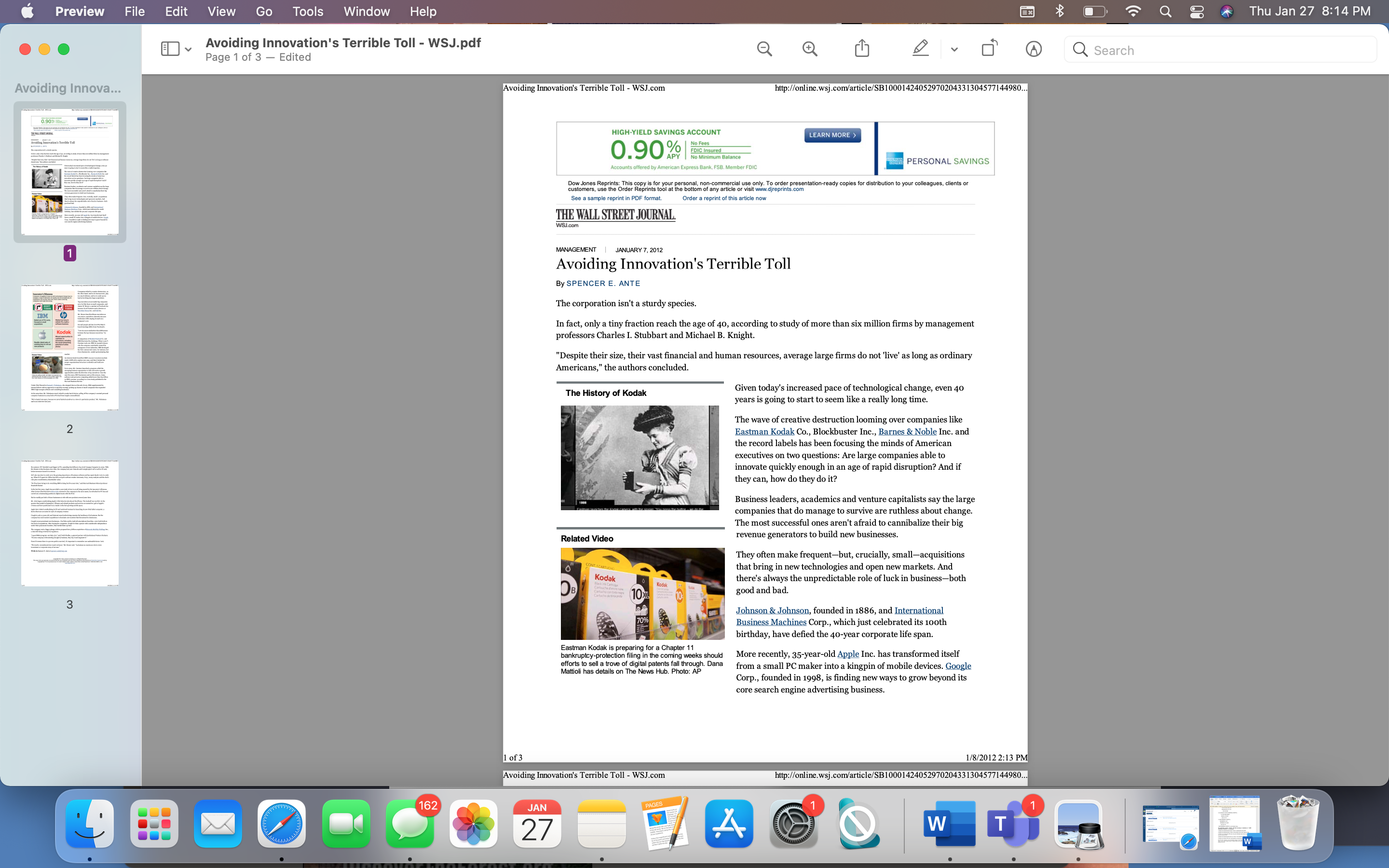 The readings this week cover important forces in the external environment. The