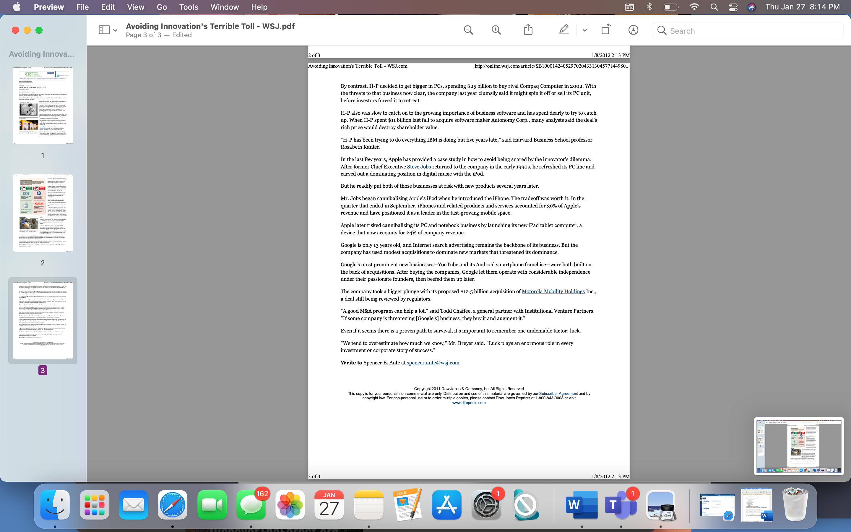 a product or technology was so deep it missed important opportunities. Please