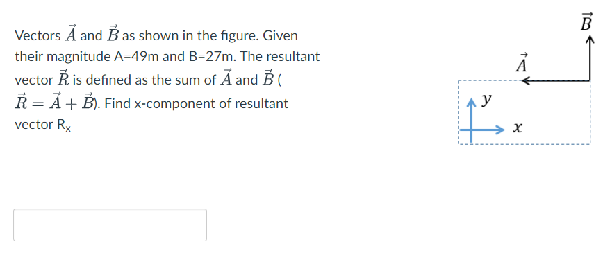 resultant vector R is defined as the sum of A and B