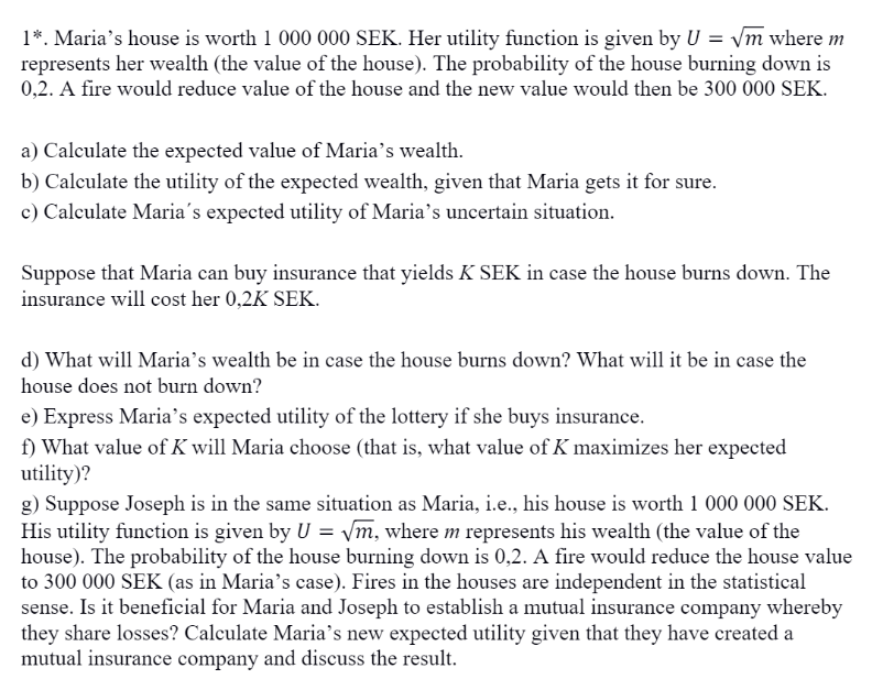 Hi, Need help to compute d), c), e), f), g) Thanks 1*.