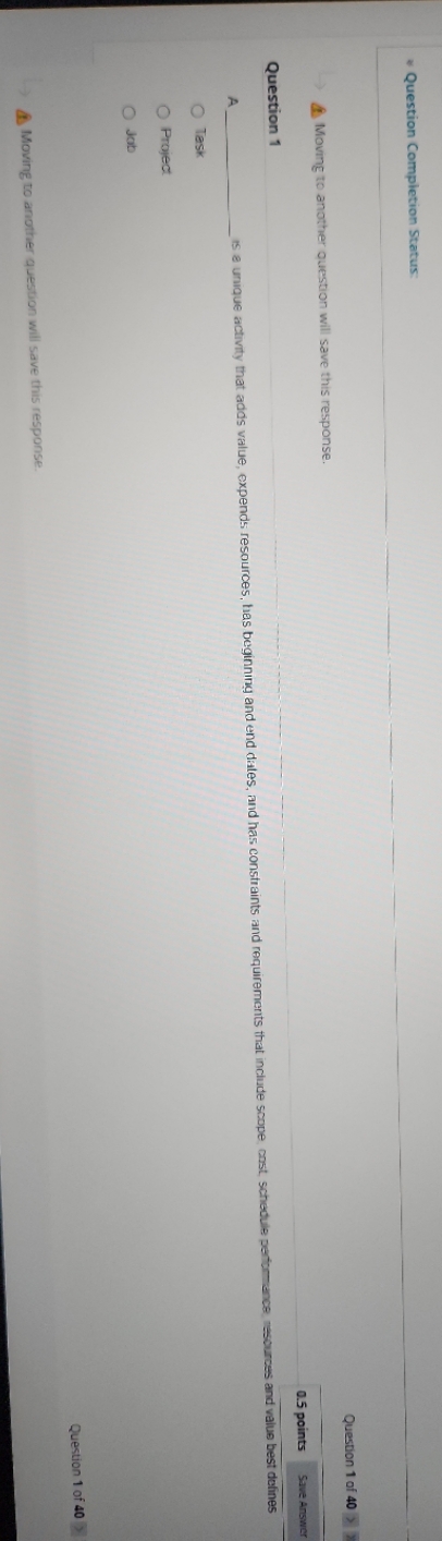 10 min left . Question Completion Status: Moving to another question will