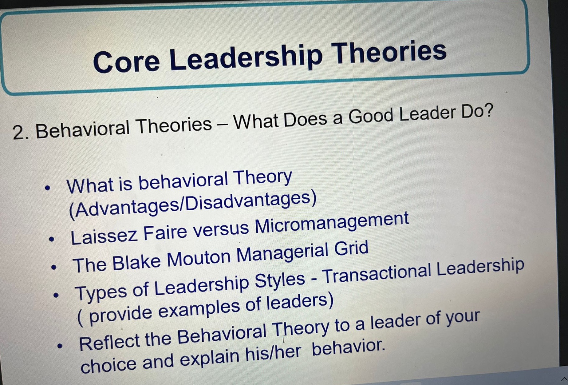Could you please explain every bullet point briefly and structure vice? Core