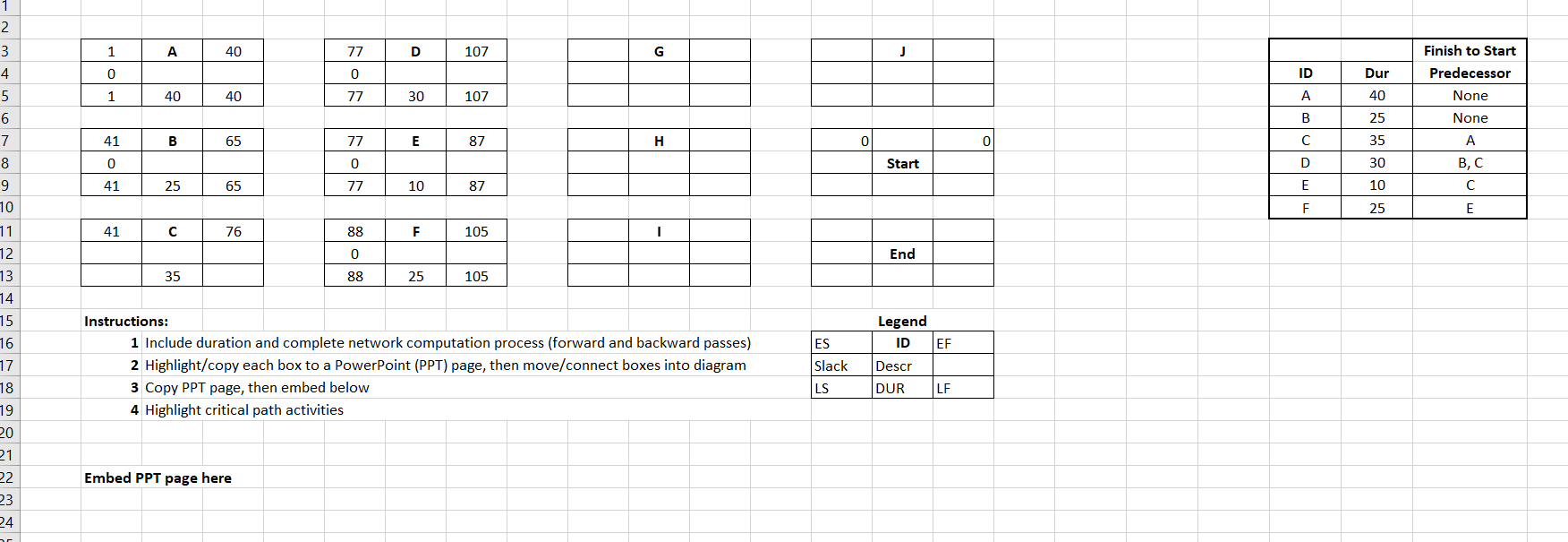 project network diagram MON} see worksheet 3 Determine if of paths 4