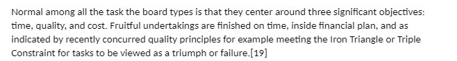  Normal among all the task the board types is that they
