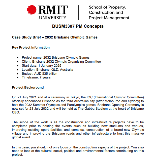 Case study: 2032 Brisbane Olympic GamesTask: identify 3 stakeholders from a mix