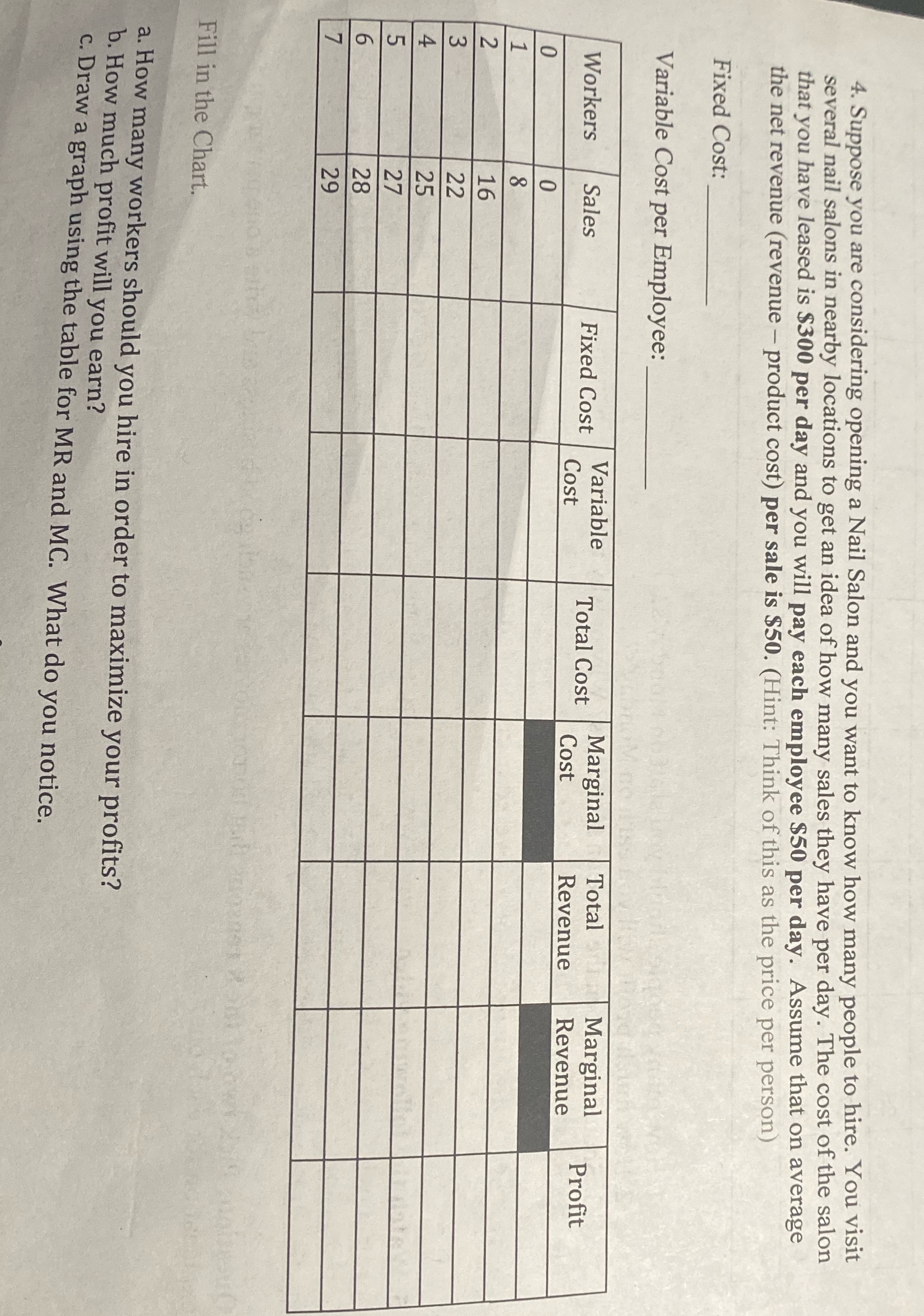 What is this whole problem 4. Suppose you are considering opening a