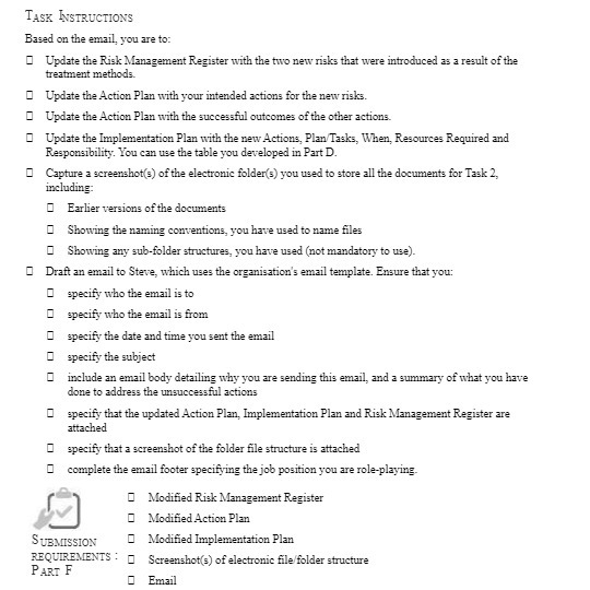  TASK INSTRUCTIONS Based on the email, you are to: O Update