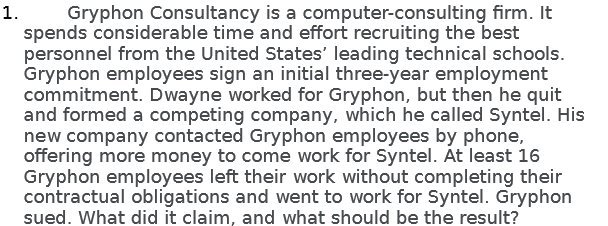  1. Gryphon Consultancy is a computer-consulting firm. It spends considerable time
