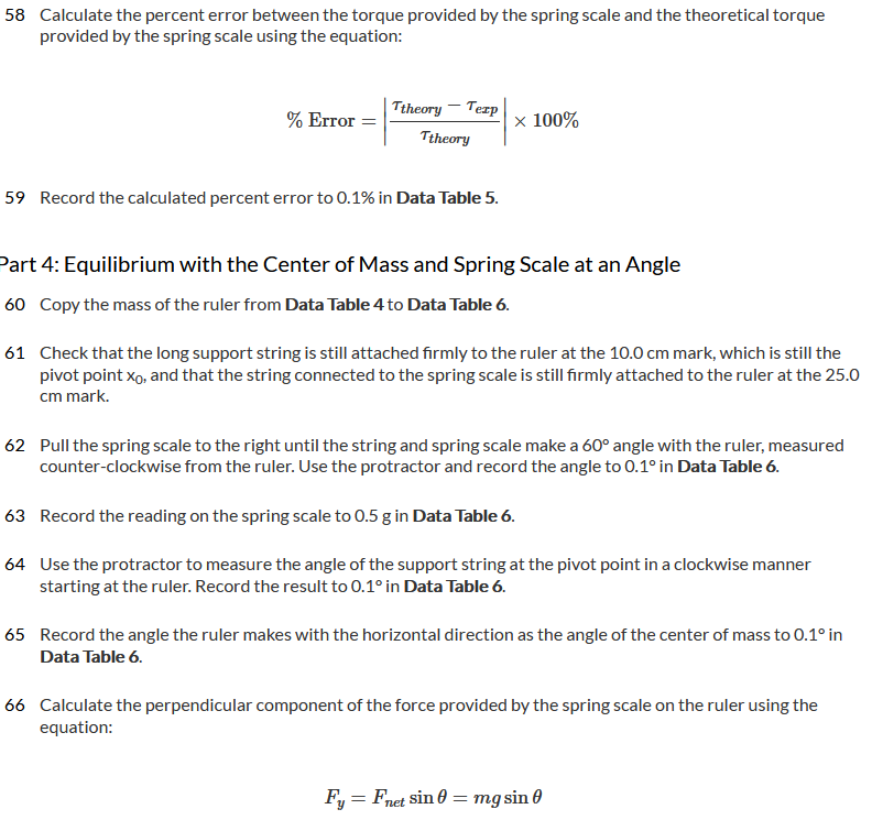Table 1: Mass of Washers and Ruler Mass of 5 washers {g}