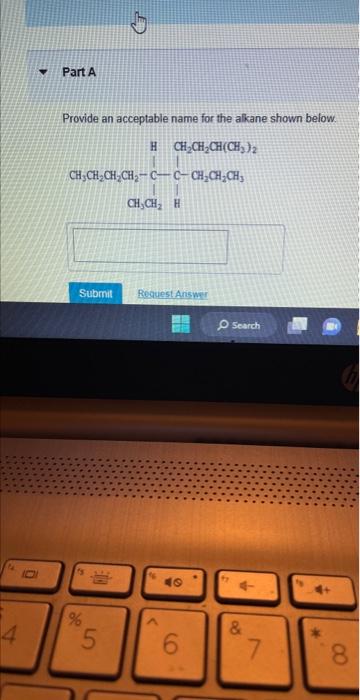  Provide an acceptable name for the alkane shown below