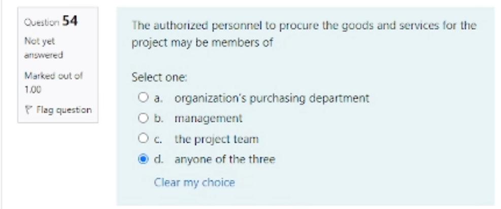 O c. Perform Quantitative Risk Analysis O d. Plan Risk Management Clear