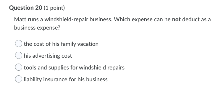 you! Question 18 (1 point) Monique is a landscaper in Victoria, British