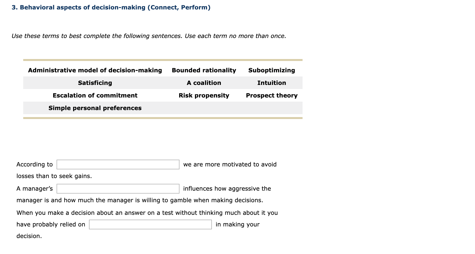 hire as your new account representative. Decisionmaking B. You are about to
