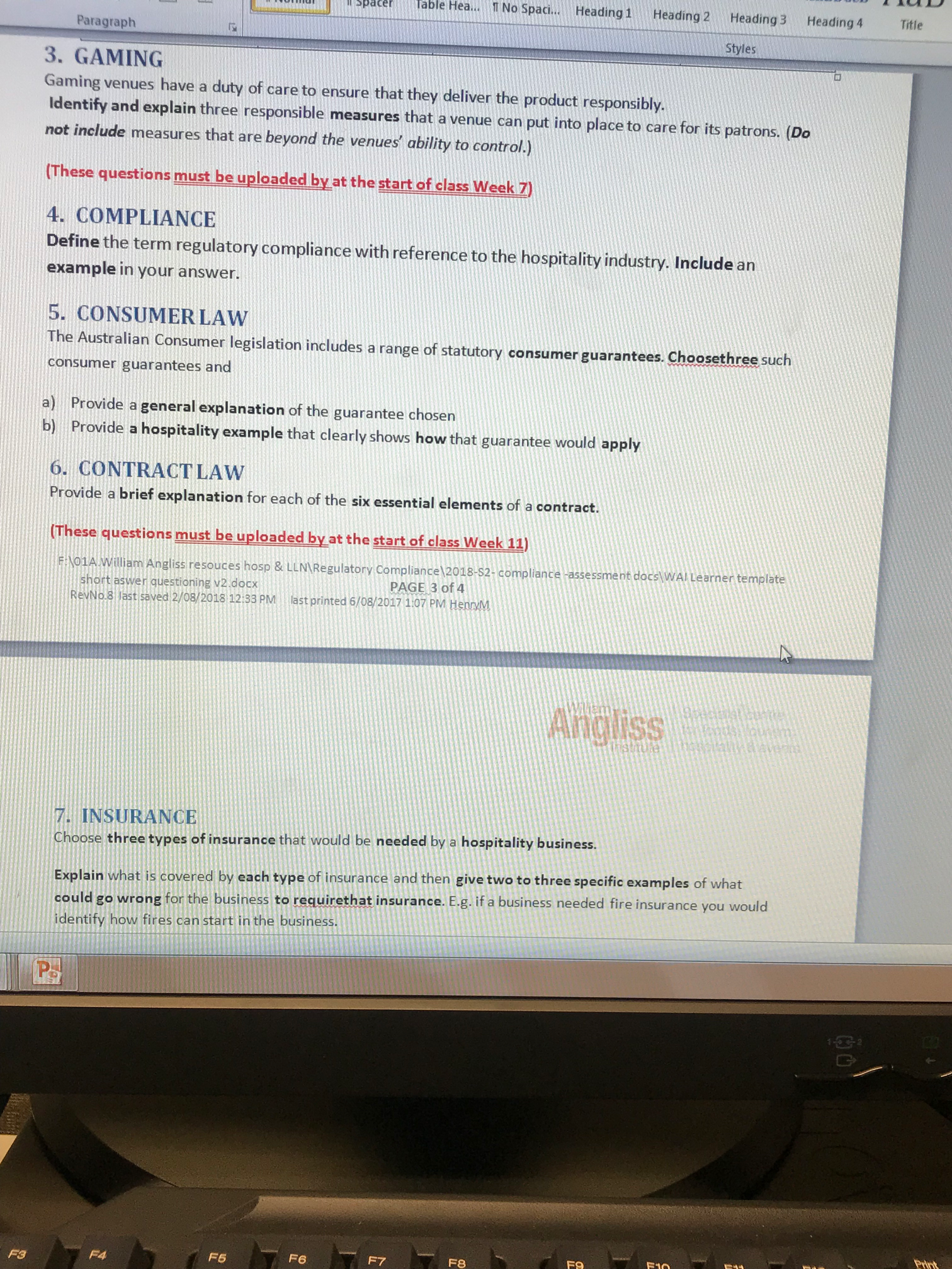 role 'of the VCGLR-' In regulatingthis area of law b} in Victoria,