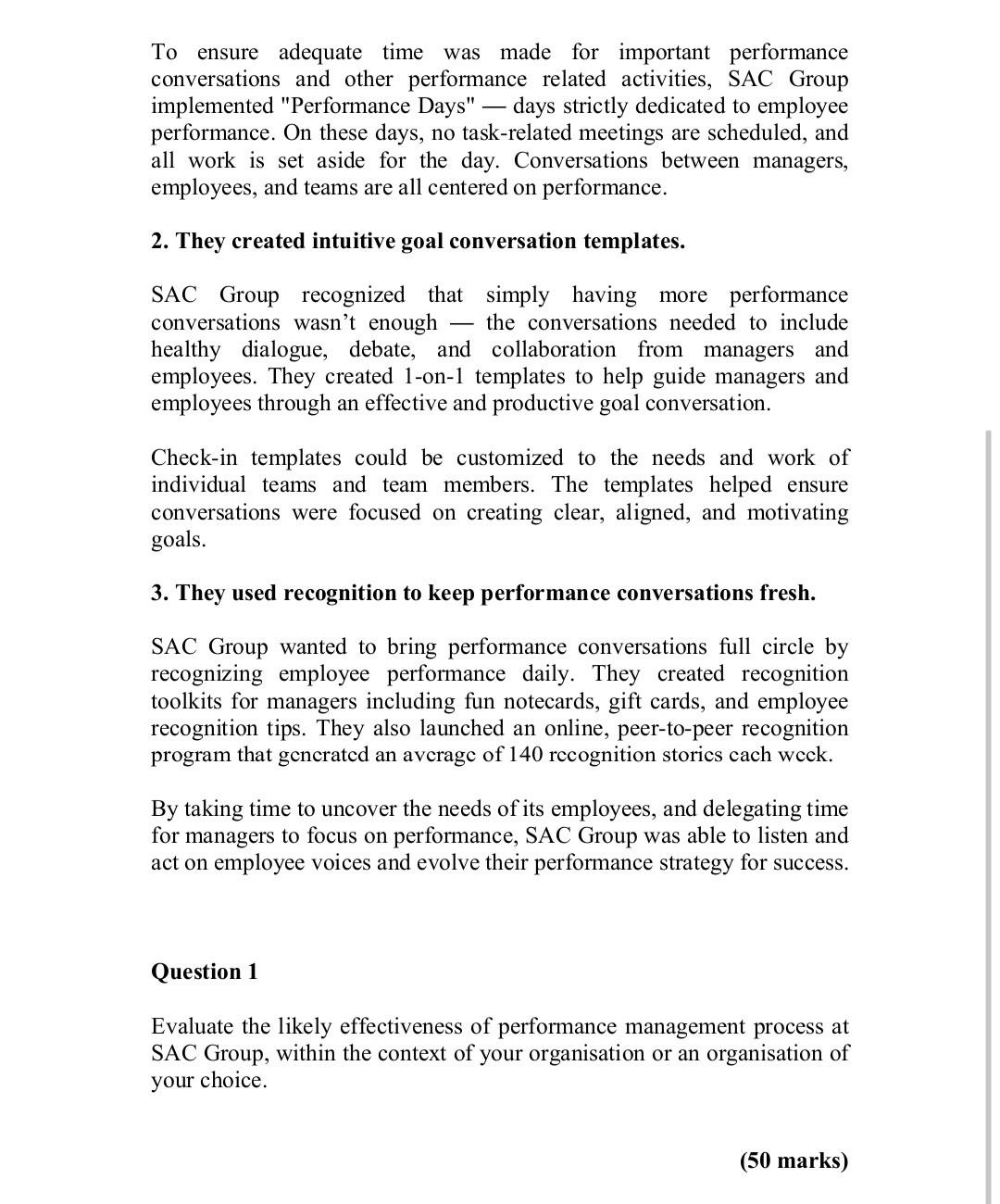 Case Study: SAC Group Adapted from Human Resources Today, February 4, 202]