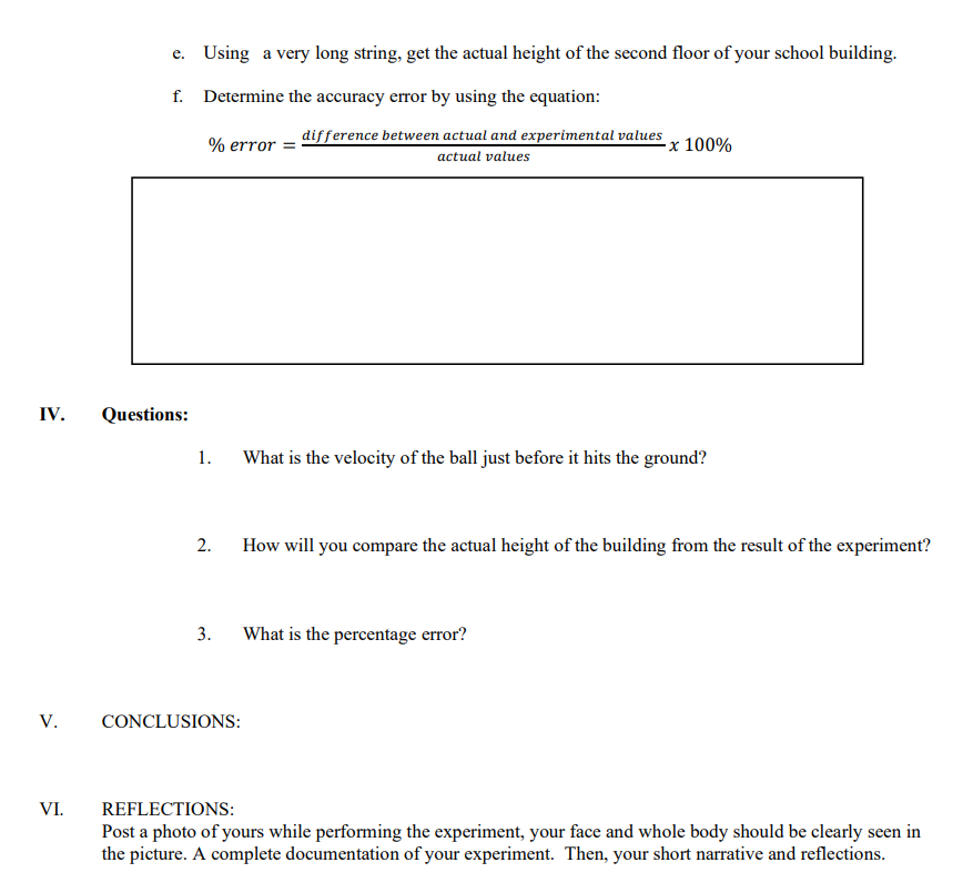 3. Perform activities of different situations in free-fall (UAM-vertical dimension), and be