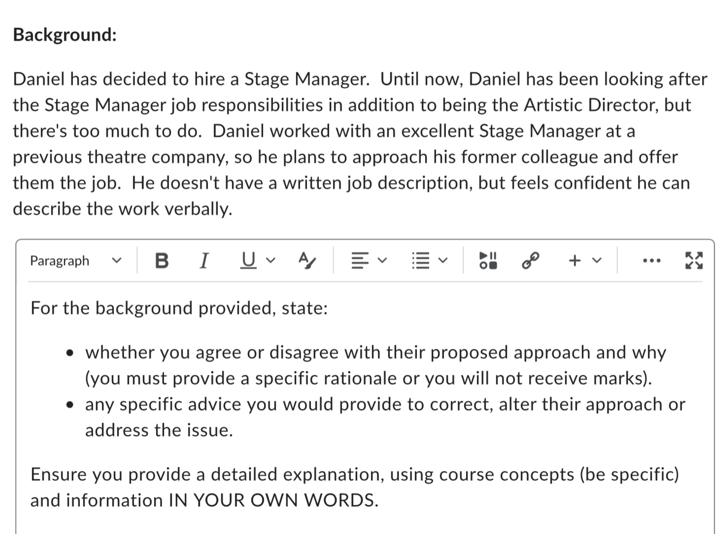 answer the questions completely and thoroughly. You may start with answering the