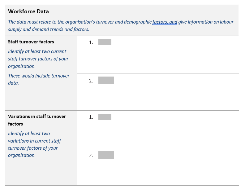 you to research workforce requirements to assist in the development of workforce