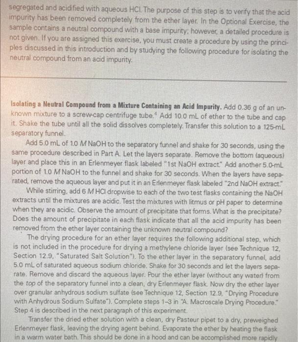 Impurity In this experiment, you will be given a solid sample containing