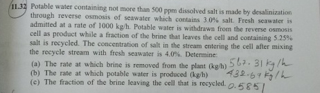  11.32. Potable water containing not more than 500ppm dissolved salt is