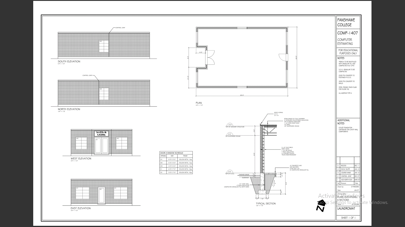 April 7th, 2022 at 11:59 PM Quantity Takeoff for Masonry, Concrete, Rigid
