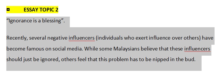 can help me answer this question pls thx u ESSAY TOPIC 2