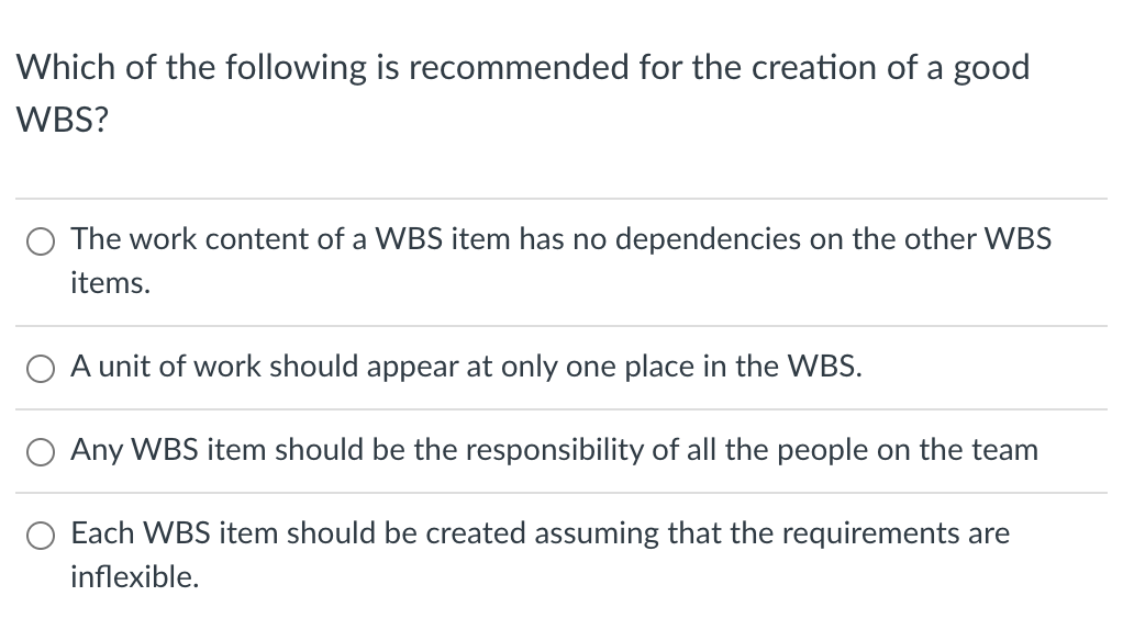 so fewer estimates are neededWhich of the following is NOT likely to