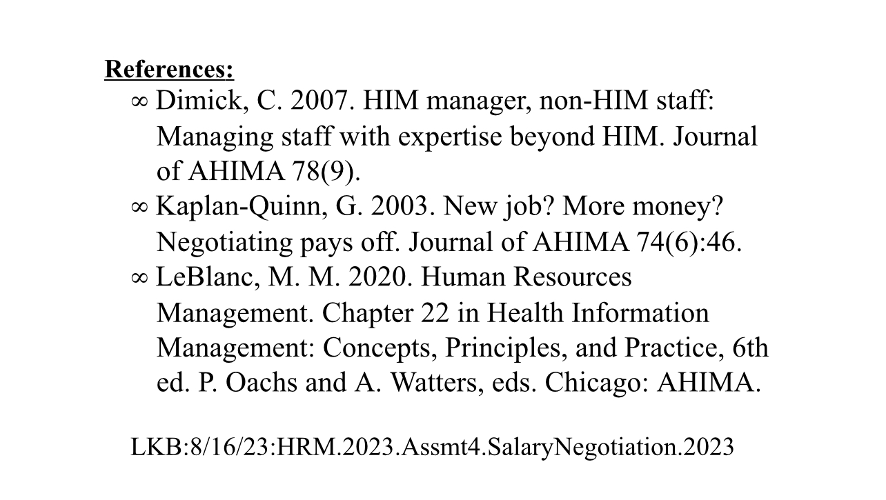 (Based on AHIMA Case Study 6.18) CAHHM Domain Competency: VI. 1. :