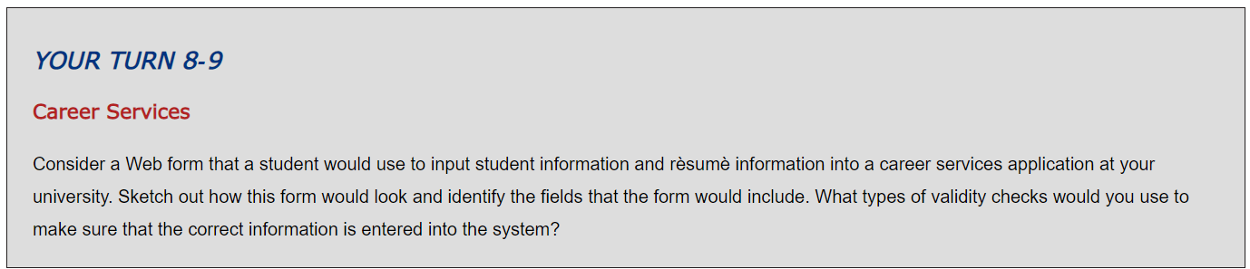 Services" and "Your Turn 8-9 Career Services" activities.For this assignment, there are