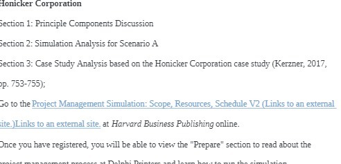  Honicker Corporation Section 1: Principle Components Discussion Section 2: Simulation Analysis