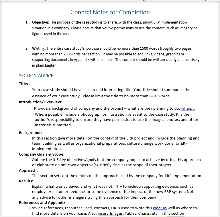 format. two- three pagesAdd full references please!!Select a company ABC Corporation where