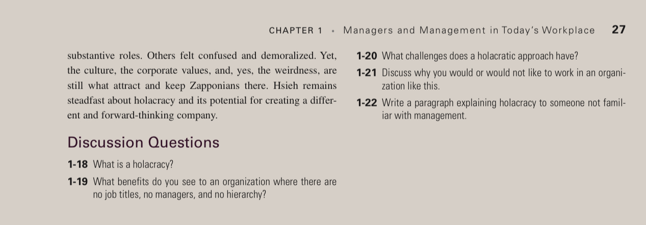 Topic: Holacracy ( [ olacracy."M That's the word of the day at