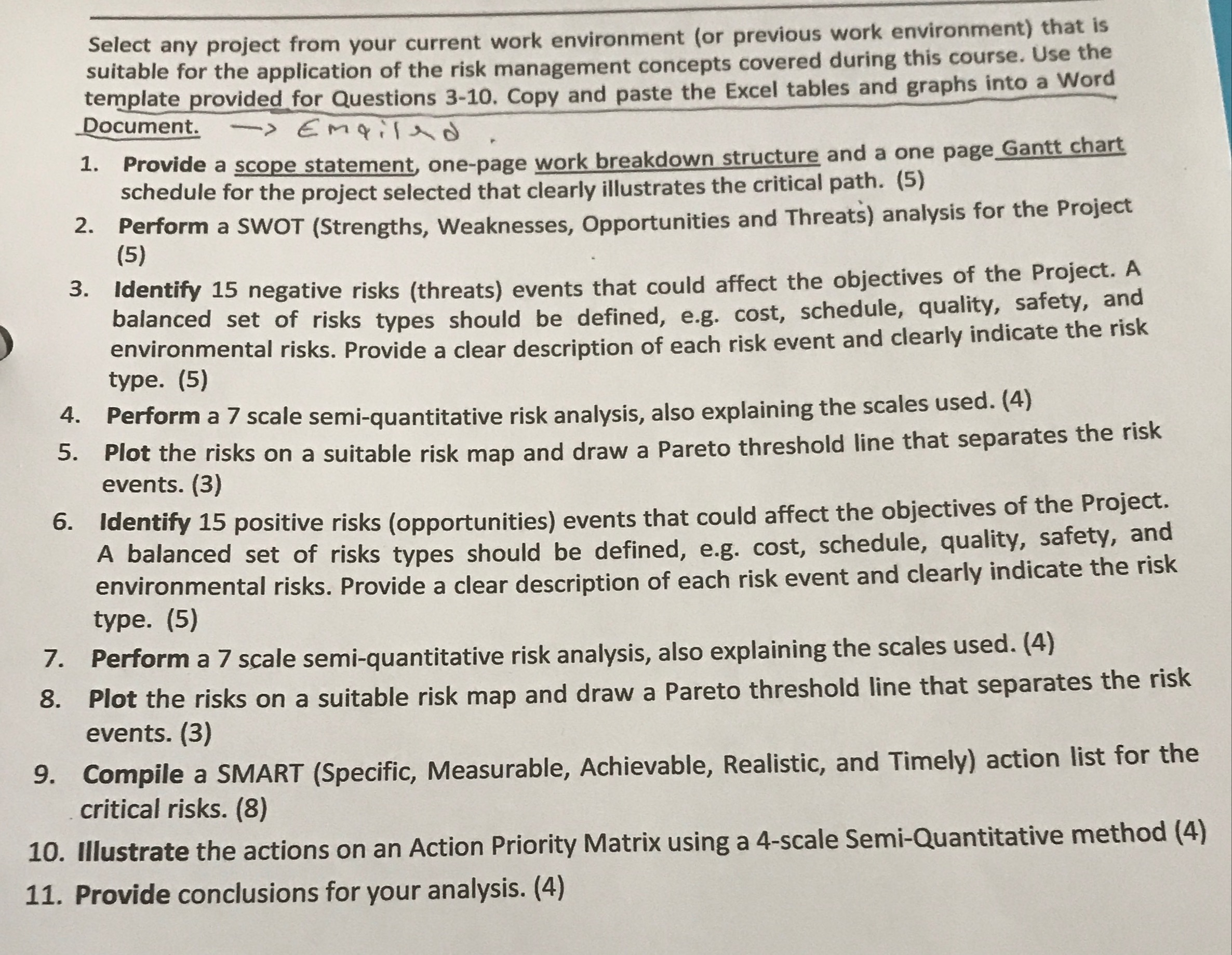  Select any project from your current work environment (or previous work