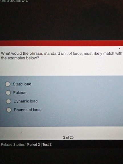 test rigging ted Studies 2 What would the phrase, standard unit of