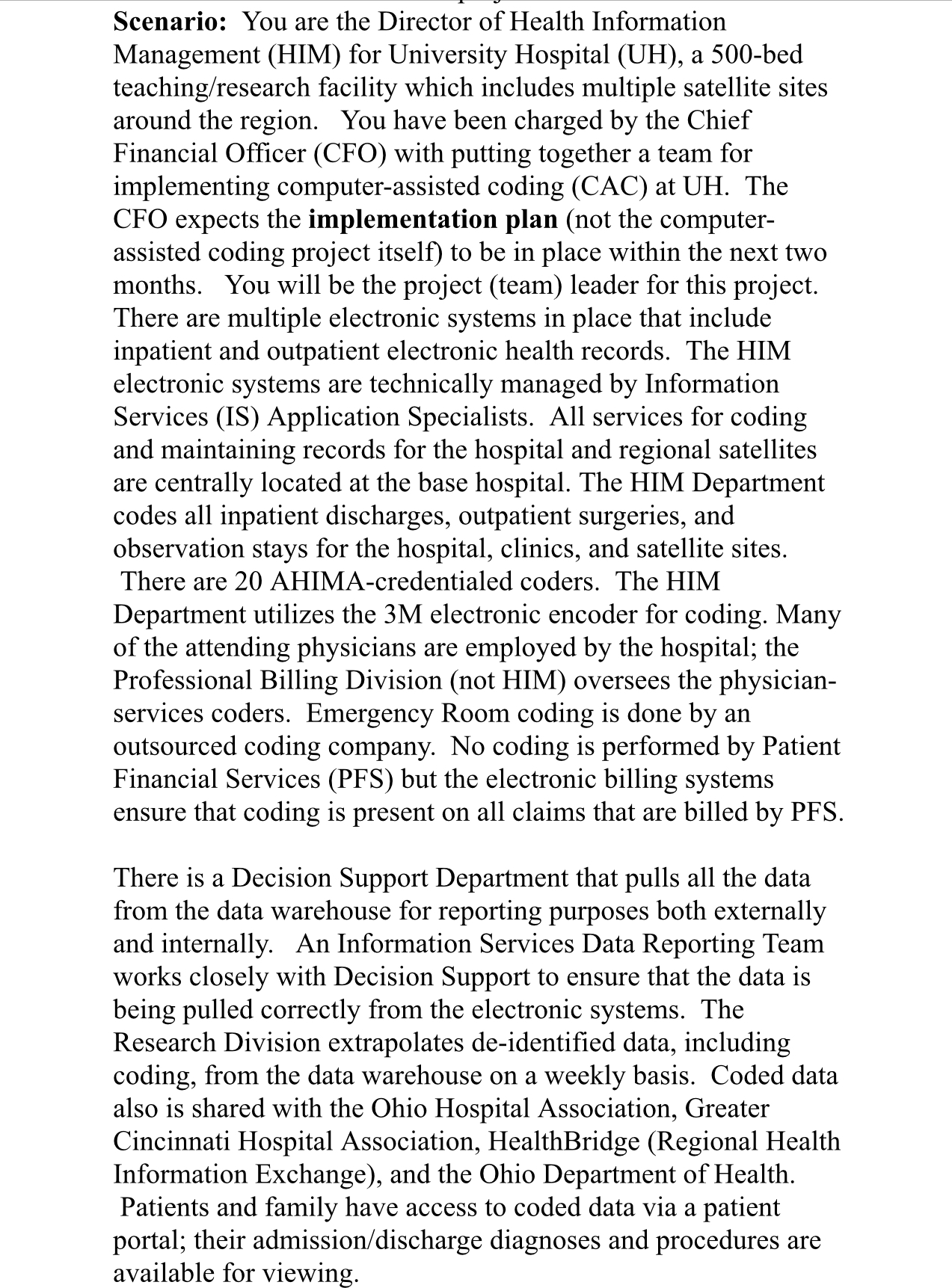 a. Use the smart method to establish 2 project goals with 2