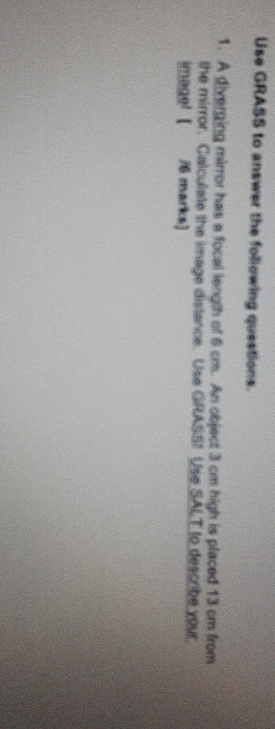 use grass method Use GRASS to answer the following questions 1. A