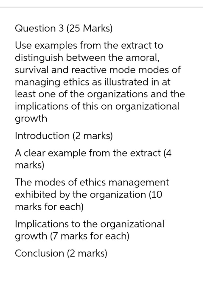  Question 3 (25 Marks) Use examples from the extract to distinguish