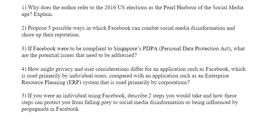  1) Why does the author refer to the 2016 US elections