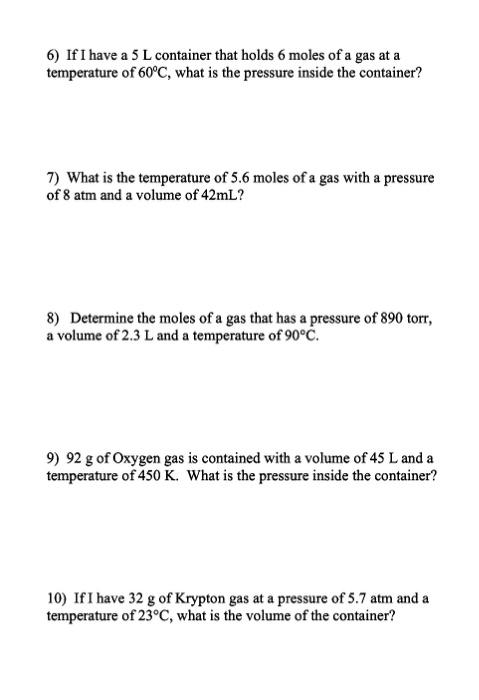 good handwriting and explanation. Ideal Gas Law Worksheet 2 1) What is