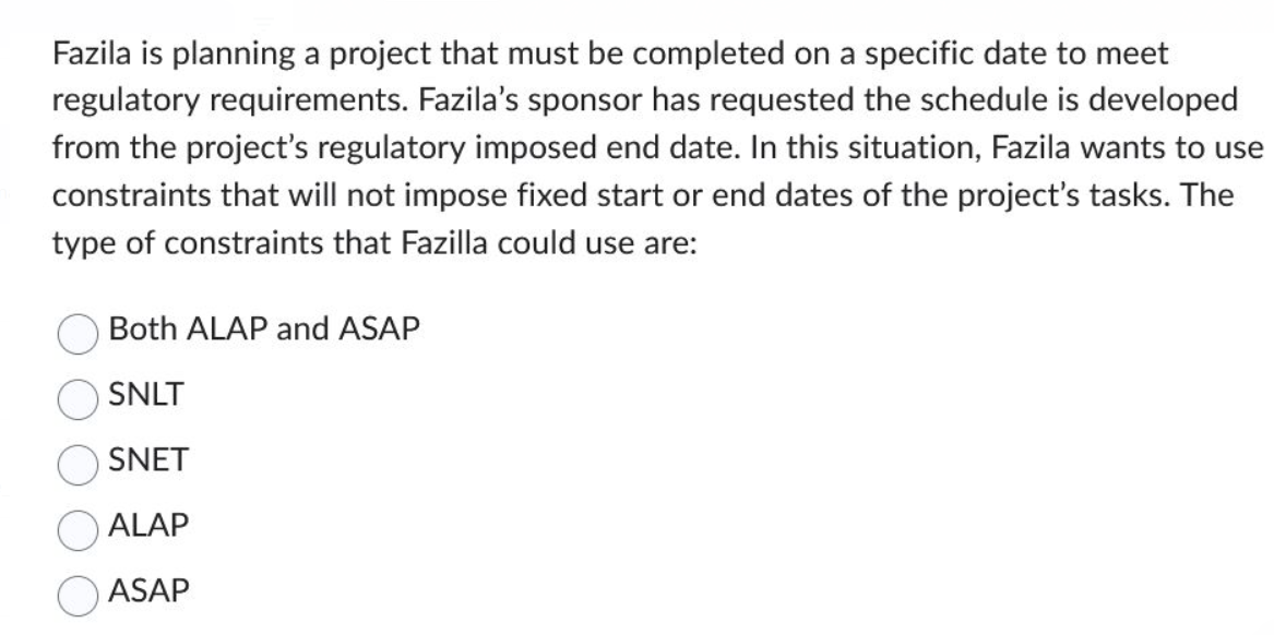 Please let us know which option is correct for each question and