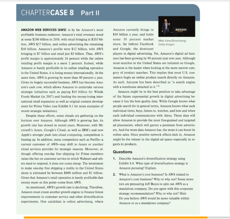  CHAPTERCASE 8 Part II AMAZON WEB SERVICES (AWS) is by far