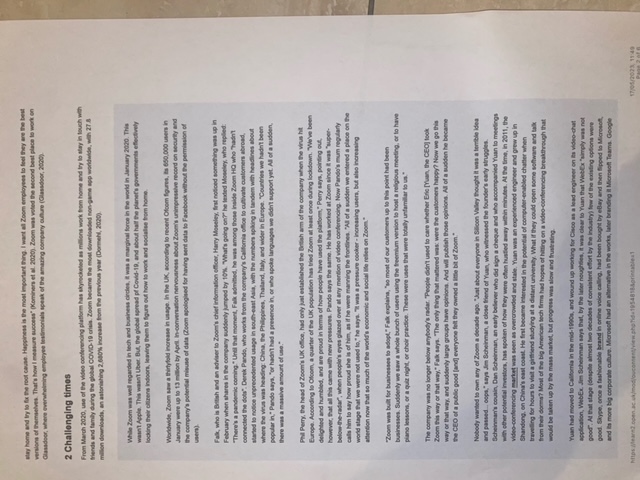 importance on innovation. You should consider how the various business functions within