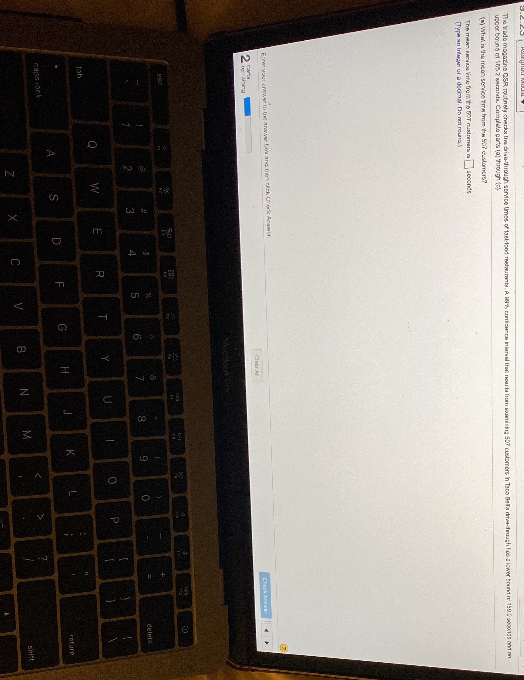  shift return delete C Check Answer + 1 C . A