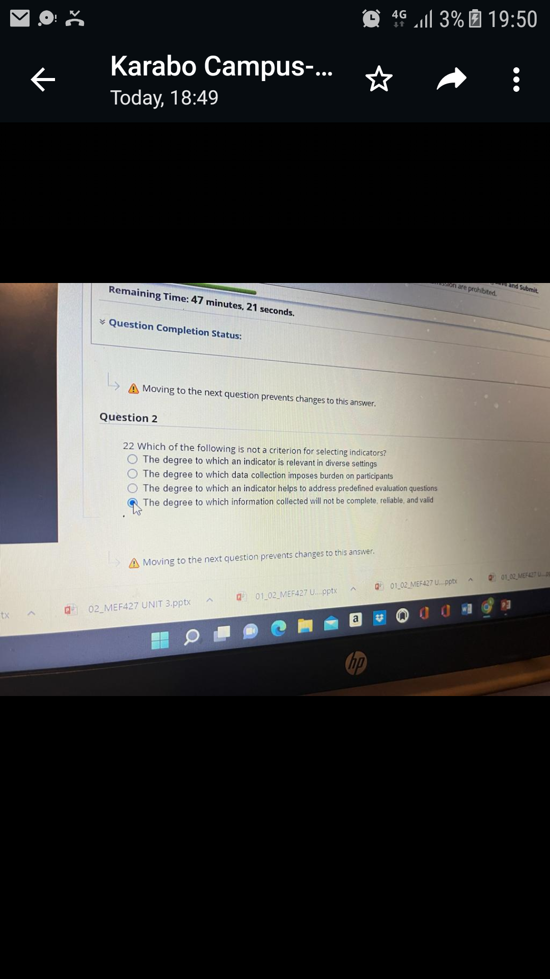 It Ill 3% # 19:50 Karabo Campus-... . . Today, 18:49