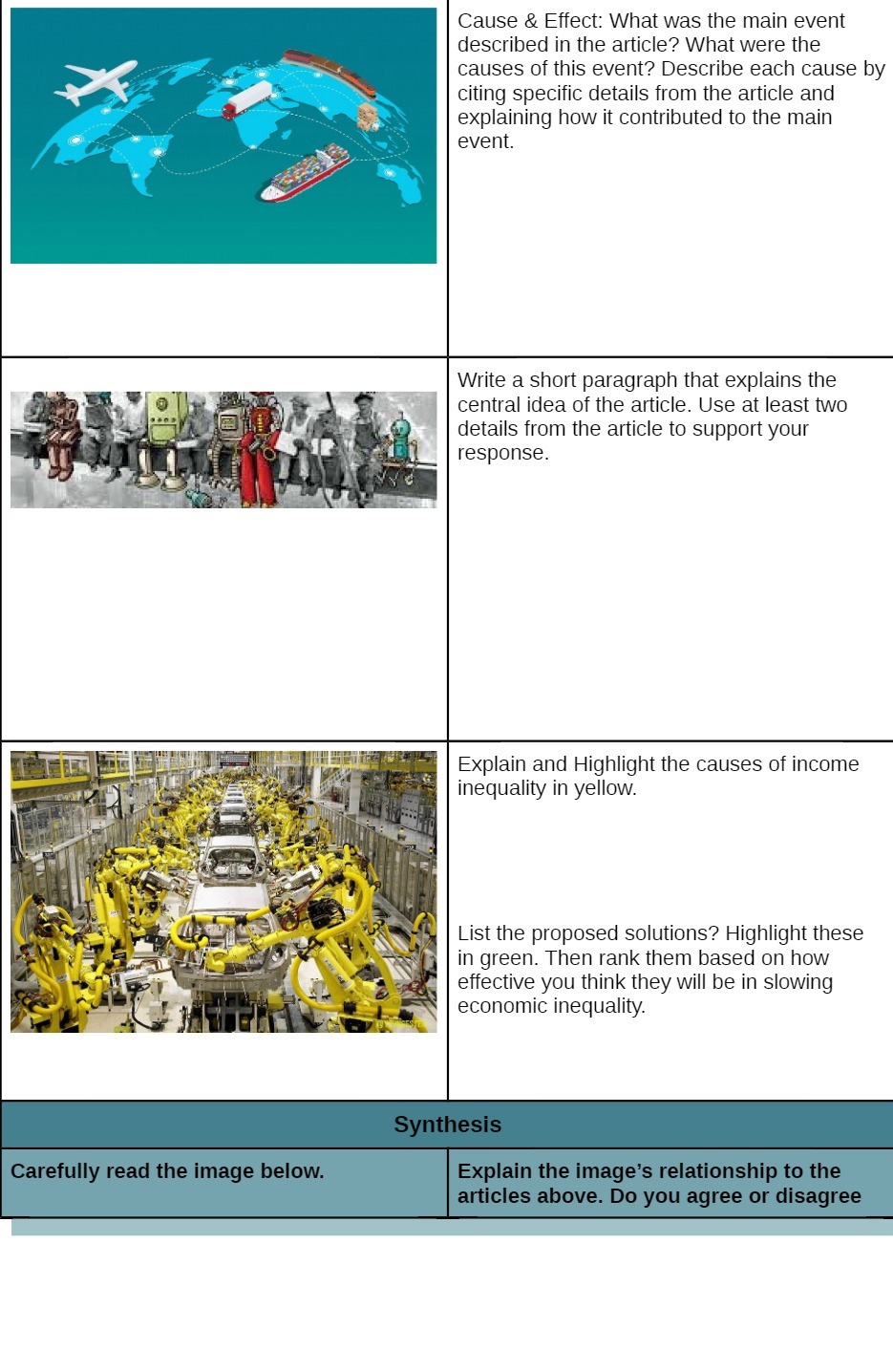 Cause 8: Effect: What was the main event described in the