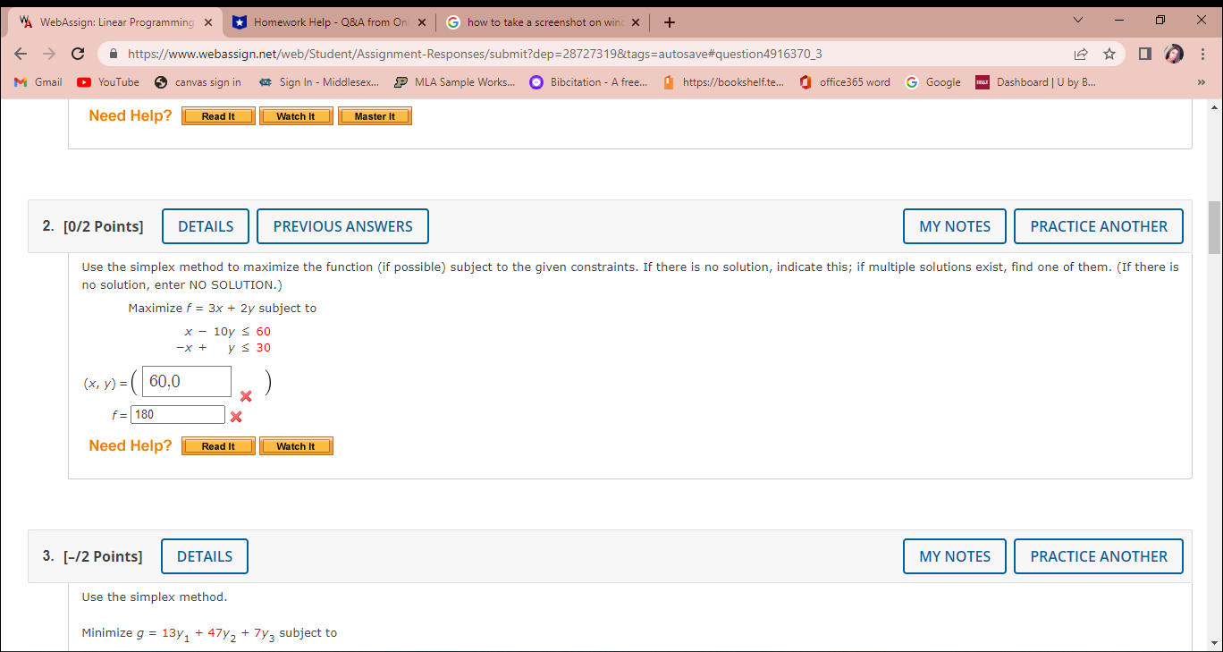 13y1 + 47y2 + 7y3 subject to 1 3 1. Y1 +