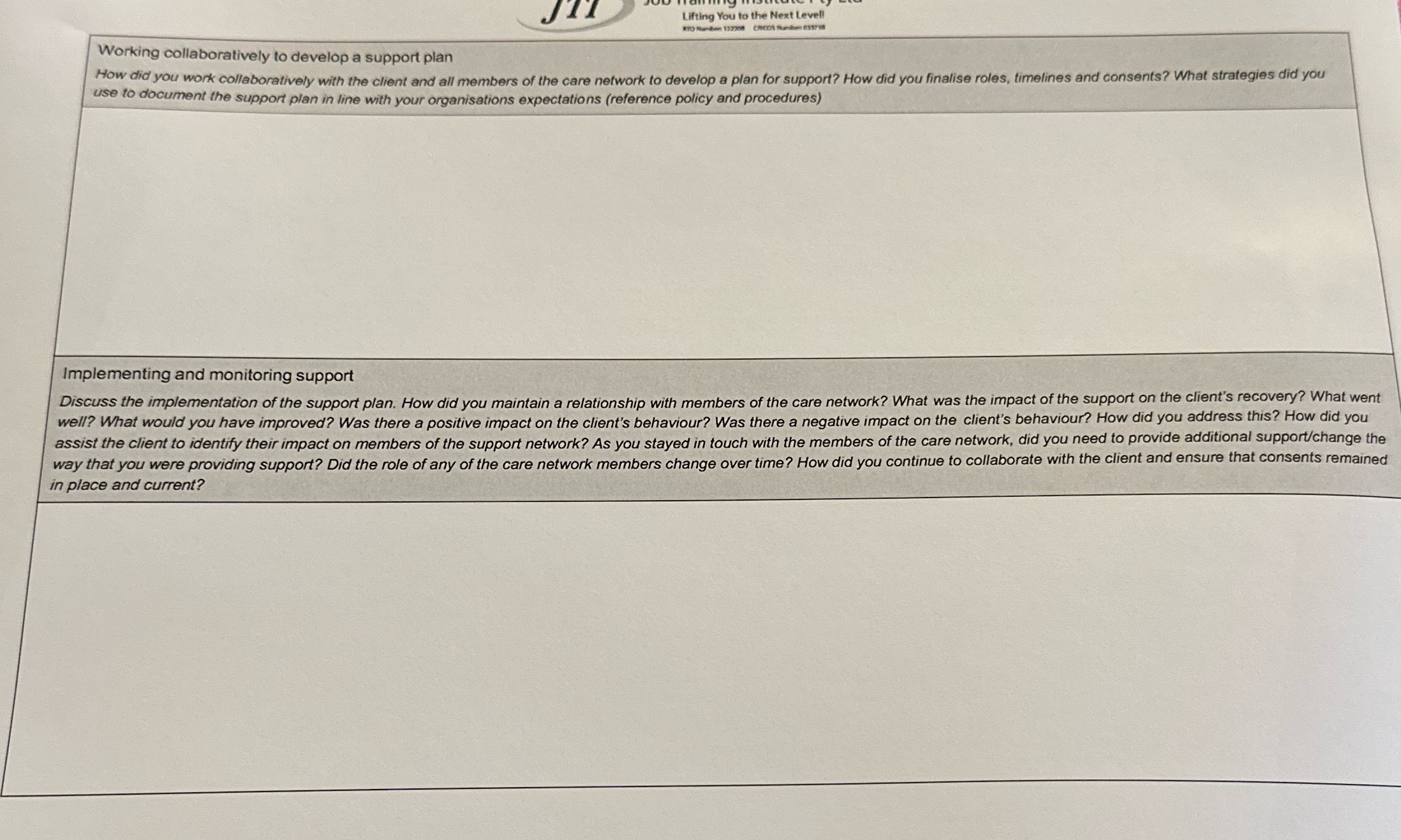  Lifting You to the Next Level! Working collaboratively to develop a