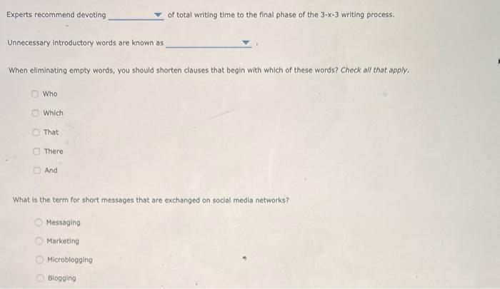 Experts recommend devoting of total writing time to the final phase