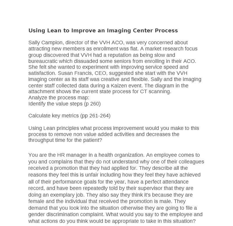  Using Lean to Improve an Imaging Center Process Sally Campion. director