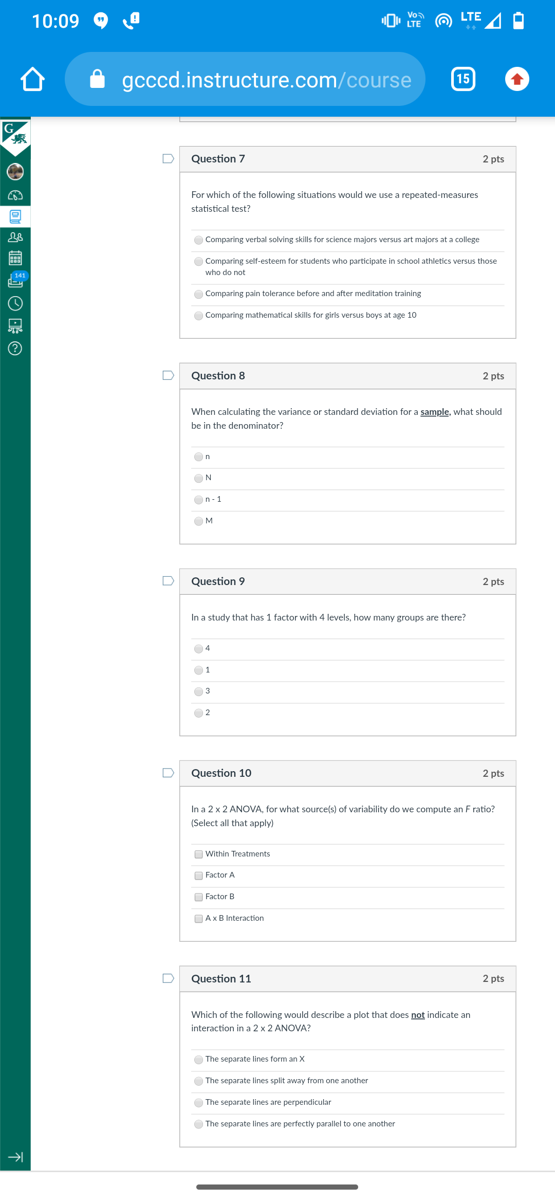 at 21:37 2 Announcements Quiz instructions Assignments The following exam contains 42